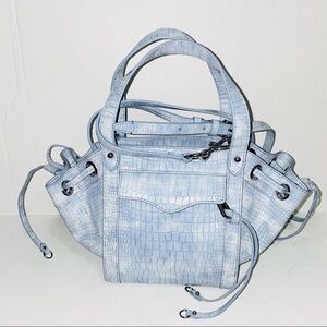 NWT Rare Rebecca Minkoff m.a.b Tote Periwinkle crocodile print